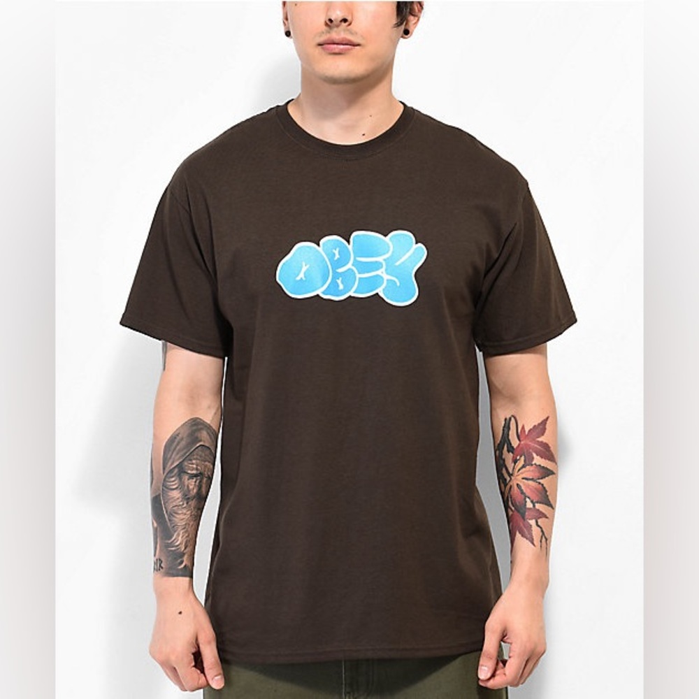 Obey Blown Up Brown T-Shirt